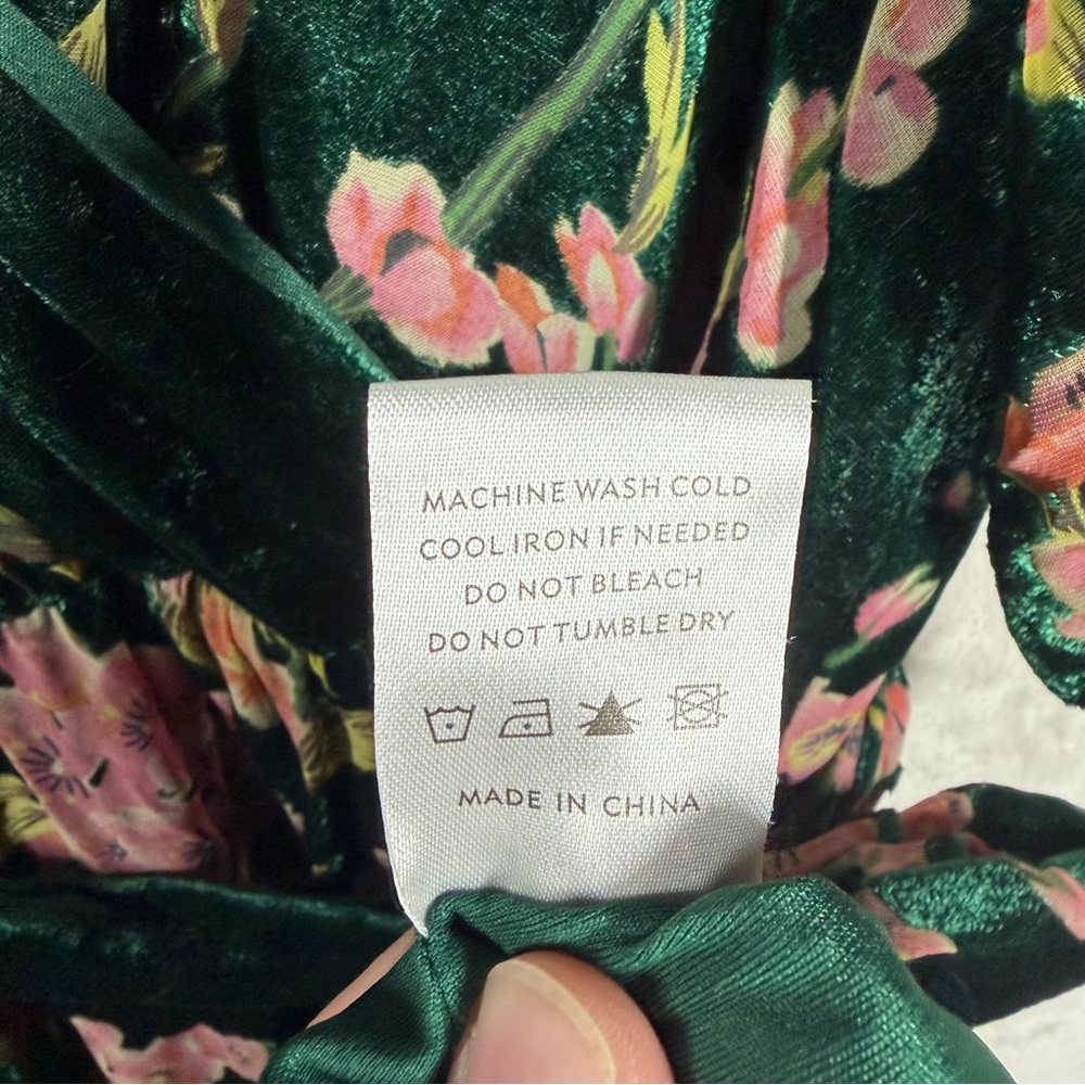 Baltic Born Uma Velvet Maxi Dress Size XXL Emerald Green Floral Romantic Elegant - Picture 11 of 11